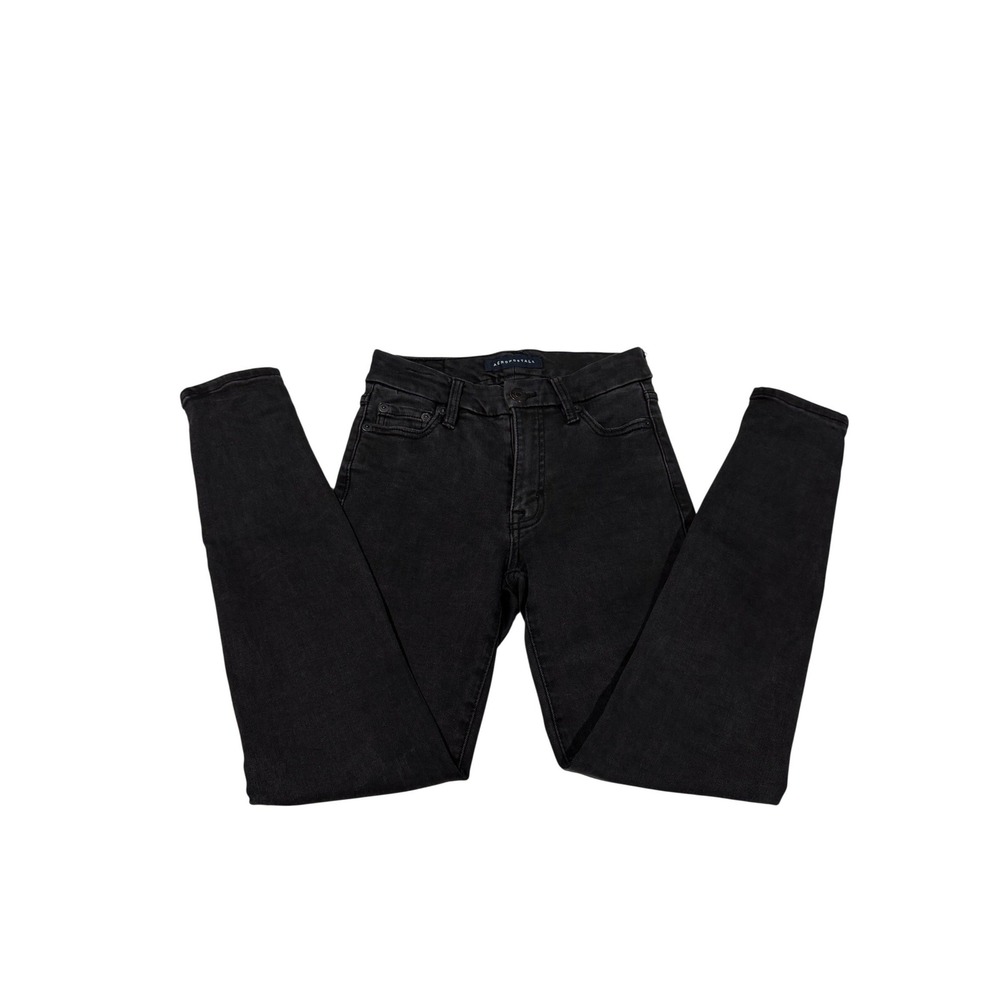 Aeropostale Womens High Rise Curvy Jegging Black Jeans Size 000 Stretch Denim